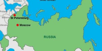 Moscow dan st Petersburg peta
