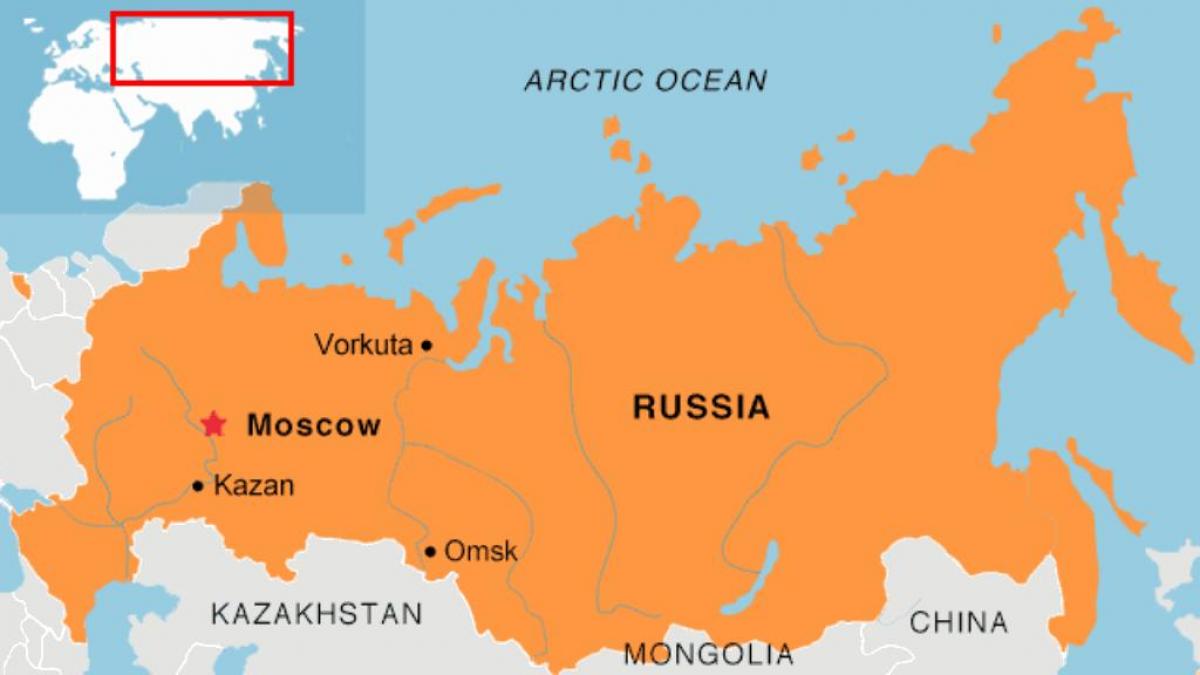 Moscow lokasi di peta