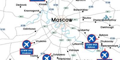 Peta Moscow lapangan terbang