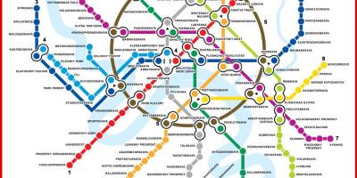 Peta kereta bawah tanah di Moscow